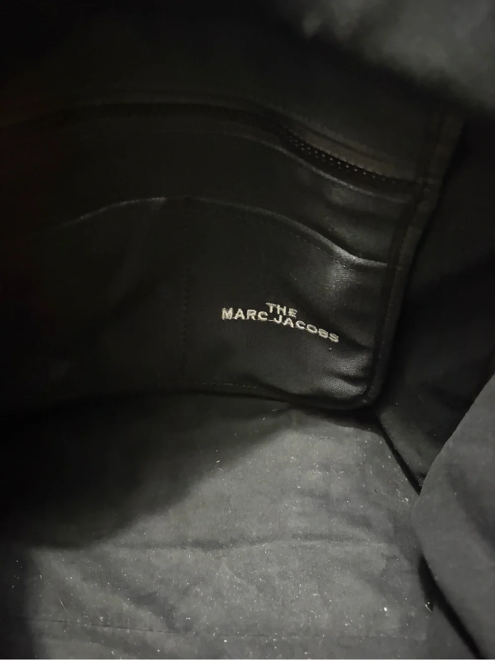 Marc Jacobs Black Canvas Tote Bag with White Logo